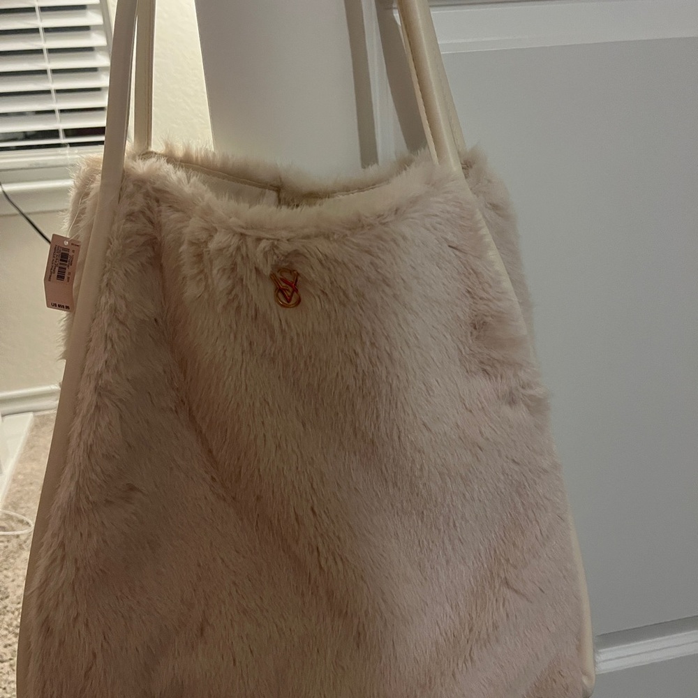 Faux Fur Tote Bag - Pink - Picture 3 of 5